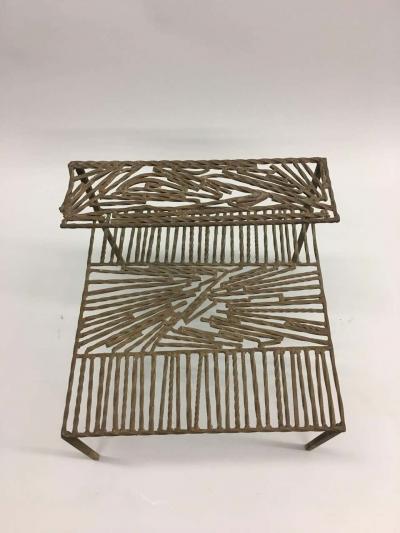 Italian Arte Povera Post Minimalist Wrought Iron Sculpture or Side Table