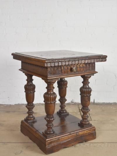Italian Baroque 17th Century and later Walnut Small Square Table