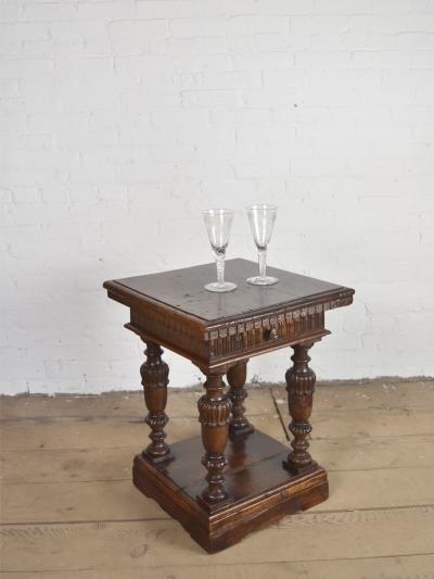 Italian Baroque 17th Century and later Walnut Small Square Table