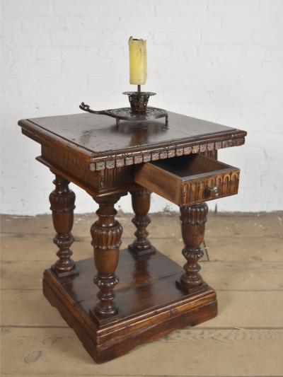 Italian Baroque 17th Century and later Walnut Small Square Table