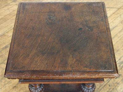 Italian Baroque 17th Century and later Walnut Small Square Table