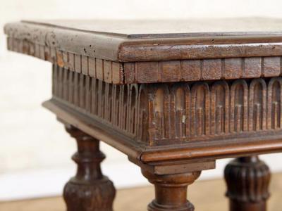 Italian Baroque 17th Century and later Walnut Small Square Table