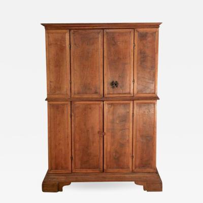 Italian Baroque 17th century Small Walnut Cabinet or Bookcase