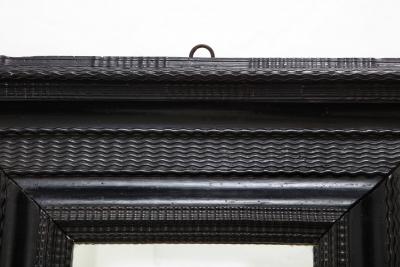 Italian Baroque Carved Ebonized Frame Mirror