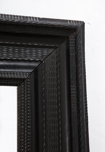 Italian Baroque Carved Ebonized Frame Mirror