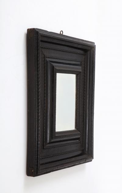 Italian Baroque Carved Ebonized Frame Mirror