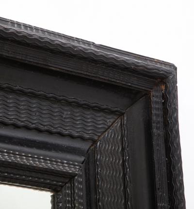 Italian Baroque Carved Ebonized Frame Mirror