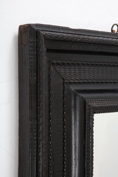 Italian Baroque Carved Ebonized Frame Mirror
