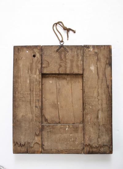 Italian Baroque Carved Ebonized Frame Mirror