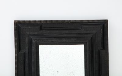 Italian Baroque Carved Ebonized Frame Mirror
