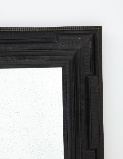 Italian Baroque Carved Ebonized Frame Mirror