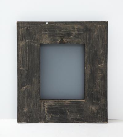 Italian Baroque Carved Ebonized Frame Mirror