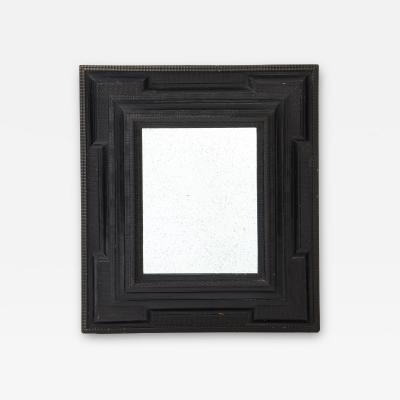 Italian Baroque Carved Ebonized Frame Mirror
