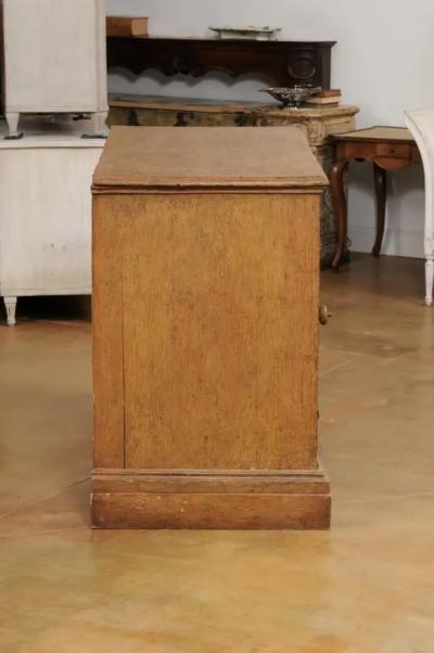 Italian Baroque Early 17th Century Painted Buffet with Carved Diamond Motifs