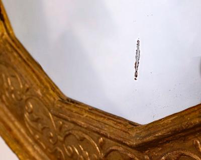 Italian Baroque Giltwood Mirror