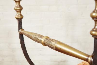 Italian Baroque Iron and Brass Faldistorio