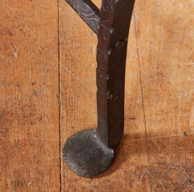 Italian Baroque Iron and Brass Faldistorio