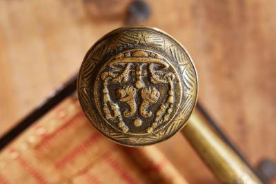 Italian Baroque Iron and Brass Faldistorio