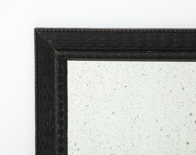 Italian Baroque Manner Ebonized and Ripple Carved Mirror Frame circa 1900