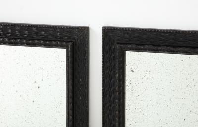 Italian Baroque Manner Ebonized and Ripple Carved Mirror Frame circa 1900