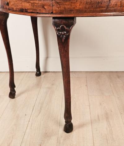Italian Baroque Olive Walnut Folding Table Possibly Venetian circa 1760