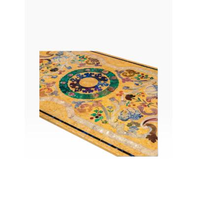 Italian Baroque Scagliola Style Painted Marble Top Dining or Refectory Table