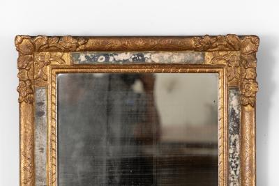 Italian Baroque Style Carved Giltwood Frame with Mercury Plate Circa 1850