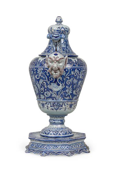 Italian Baroque Style Covered Vase on Stand