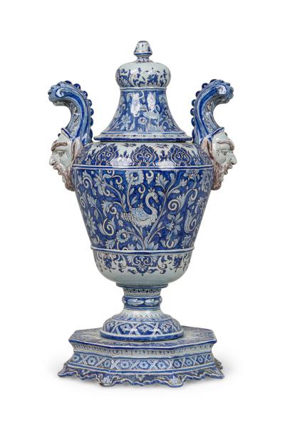Italian Baroque Style Covered Vase on Stand