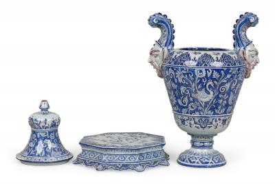 Italian Baroque Style Covered Vase on Stand