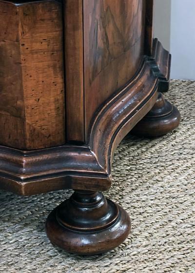 Italian Baroque Style Serpentine 3 drawer Commode