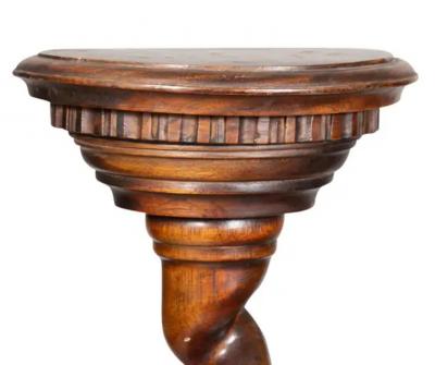 Italian Baroque Style Walnut Candlestand