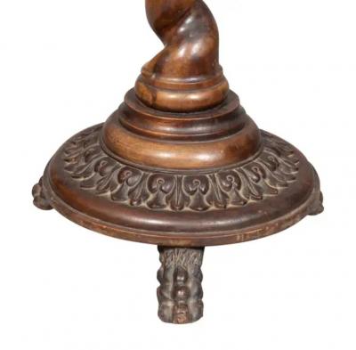 Italian Baroque Style Walnut Candlestand
