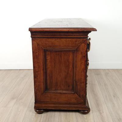 Italian Baroque Walnut Chest or Commode 18th century with Restoration