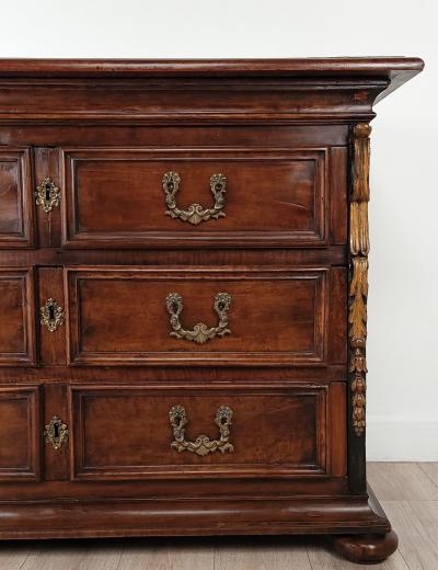 Italian Baroque Walnut Chest or Commode 18th century with Restoration