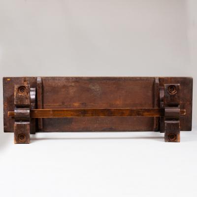 Italian Baroque Walnut Trestle Table