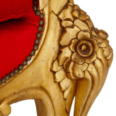 Italian Baroque style three piece upholstery and giltwood seating suite