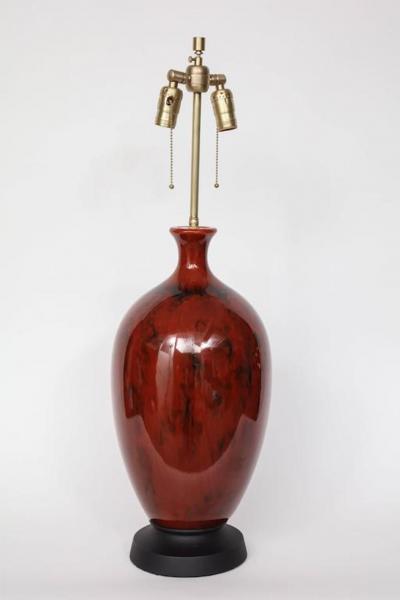 Italian Bloodstone Glazed Lamps