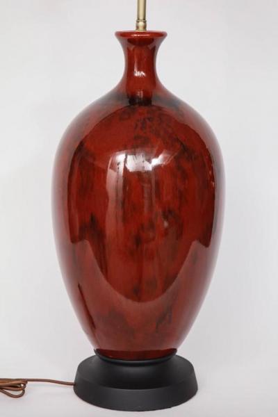 Italian Bloodstone Glazed Lamps