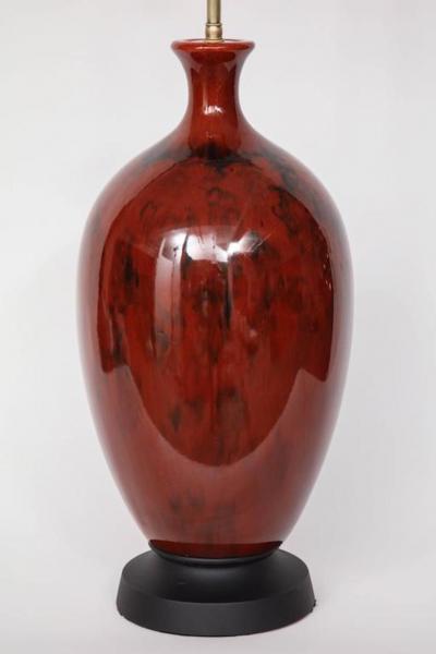 Italian Bloodstone Glazed Lamps