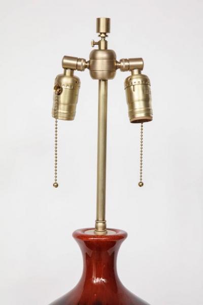 Italian Bloodstone Glazed Lamps