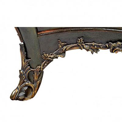 Italian Bomb Louis XV Style Gilt Bronze Mounted Japanned Vitrine