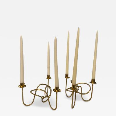 Italian Brass Candelabras