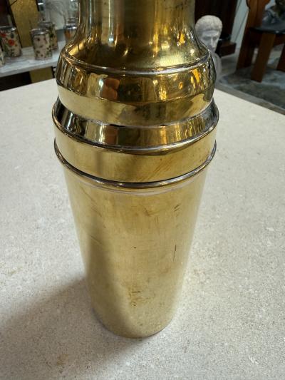 Italian Brass Cocktail Shaker Mid Century Modern Barware