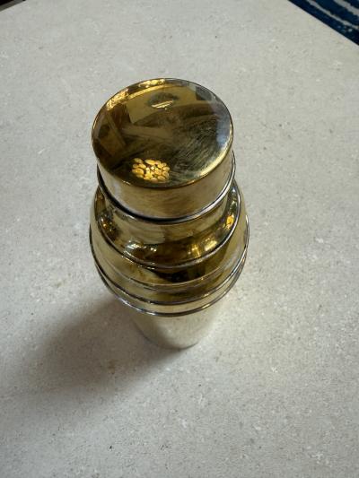 Italian Brass Cocktail Shaker Mid Century Modern Barware