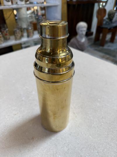 Italian Brass Cocktail Shaker Mid Century Modern Barware