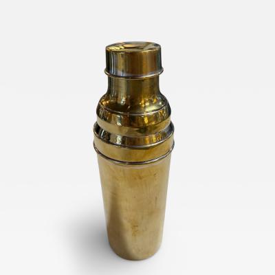 Italian Brass Cocktail Shaker Mid Century Modern Barware