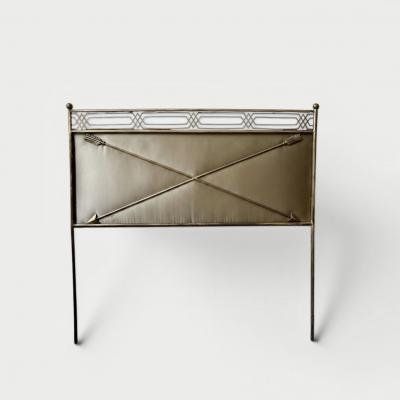 Italian Brass Crossed Arrows Headboards circa 1940