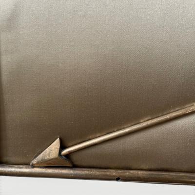 Italian Brass Crossed Arrows Headboards circa 1940
