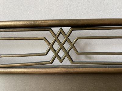 Italian Brass Crossed Arrows Headboards circa 1940